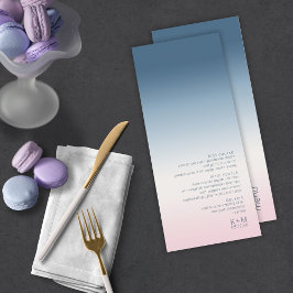 Mood Gradient Wedding Preußen Sky ID741 Menükarte