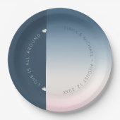 Mood Gradient Wedding Preußen Sky ID741 Pappteller (Vorderseite)