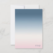Mood Gradient Wedding Preußen Sky ID741 RSVP Karte (Vorderseite)