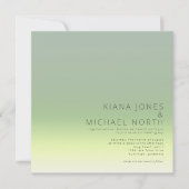 Mood Gradient Wedding Spring Meadow ID741 Einladung (Vorderseite)