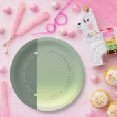 Mood Gradient Wedding Spring Meadow ID741 Pappteller (Party)