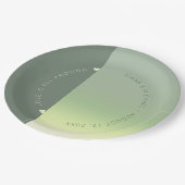 Mood Gradient Wedding Spring Meadow ID741 Pappteller (Schrägansicht)