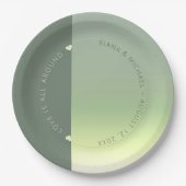 Mood Gradient Wedding Spring Meadow ID741 Pappteller (Vorderseite)