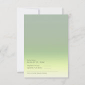 Mood Gradient Wedding Spring Meadow ID741 RSVP Karte (Rückseite)