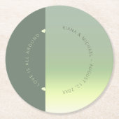 Mood Gradient Wedding Spring Meadow ID741 Runder Pappuntersetzer (Vorderseite)