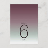 Mood Gradient Wedding Table Burgundy Mist ID741 Einladung (Vorderseite)