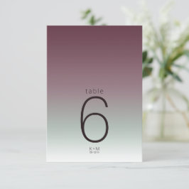 Mood Gradient Wedding Table Burgundy Mist ID741 Einladung