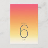 Mood Gradient Wedding Table Hot Summer ID741 Einladung (Vorderseite)