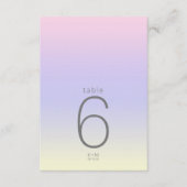 Mood Gradient Wedding Table Pastel Dawn ID741 Einladung (Vorderseite)