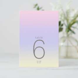 Mood Gradient Wedding Table Pastel Dawn ID741 Einladung