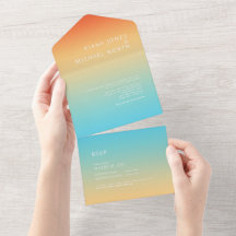 Mood Gradient Wedding Tropical Sky ID741