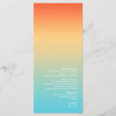Mood Gradient Wedding Tropical Sky ID741 Menükarte (Vorderseite)