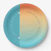 Mood Gradient Wedding Tropical Sky ID741 Pappteller (Vorderseite)