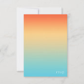 Mood Gradient Wedding Tropical Sky ID741 RSVP Karte (Vorderseite)