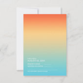Mood Gradient Wedding Tropical Sky ID741 RSVP Karte (Rückseite)