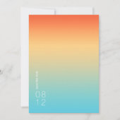 Mood Gradient Wedding Tropical Sky ID741 Save The Date (Vorderseite)