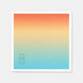Mood Gradient Wedding Tropical Sky ID741 Serviette (Vorderseite)