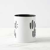 Mood: Meh Minimalist Funny Tasse (Zentrum)