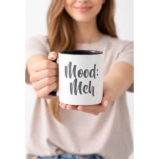 Mood: Meh Minimalist Funny Tasse