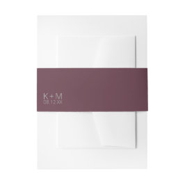 Mood Minimalistisch Wedding Burgundy ID741 Einladungsbanderole