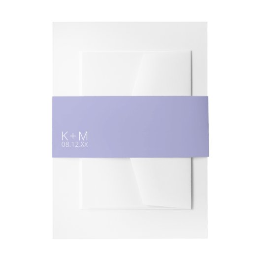 Mood Minimalistisch Wedding Periwinkle ID741 Einladungsbanderole (Vorderseite Beispiel)