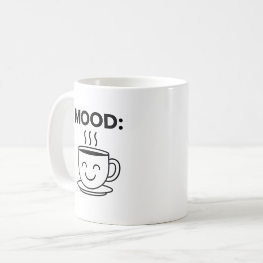 Mood mugged - Smiley Kaffeetasse (Vorderseite Links)