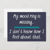 Mood Ring Gefühle Funny Novelty Life Sprichworte Postkarte (Vorne/Hinten)