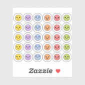 Mood Tracker Niedlich Emoji Head Bujo Planner Aufkleber (Blatt)