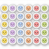 Mood Tracker Niedlich Emoji Head Bujo Planner Aufkleber (Vorderseite)