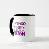 Mood Witchy mit einer Chance auf Sarcasm Halloween Tasse (Vorderseite Links)