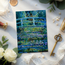 Moodie Juwel-Ton-Monet-Seerosen-Kunst-Hochzeit