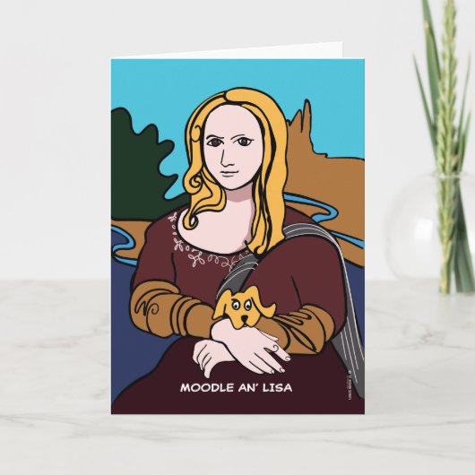 Moodle An' Lisa Funny Dog Geschenkkarte Karte (Vorderseite)