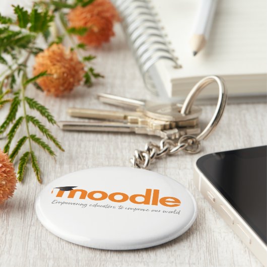 Moodle Round Key Ring Dekoration Schlüsselanhänger (Seite)
