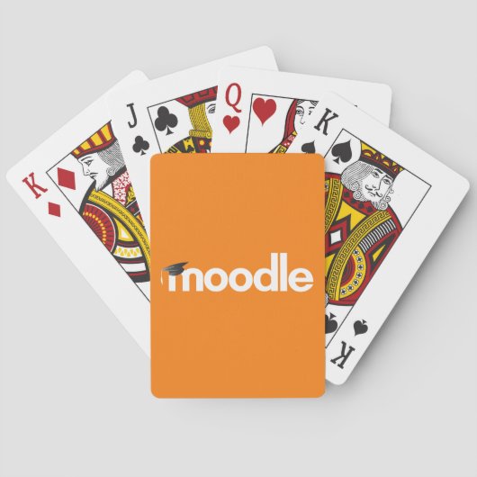 Moodle Spielkarten: Orange Spielkarten (Rückseite)