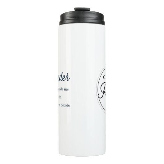 Moodreader Thermal Tumbler Thermosbecher (Vorderseite)