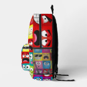 Moods and Emoticons Bedruckter Rucksack (Rechts)