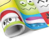 Moods and Emoticons Geschenkpapier (Rolleneckpunkt)