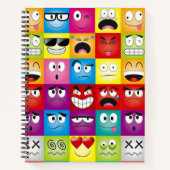 Moods and Emoticons Notizblock (Vorderseite)