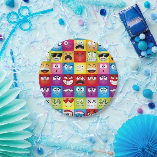 Moods and Emoticons Pappteller (Party)