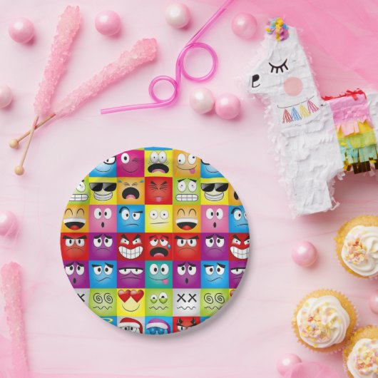 Moods and Emoticons Pappteller (Party)