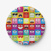 Moods and Emoticons Pappteller (Vorderseite)