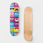 Moods and Emoticons Skateboard (Vorderseite)