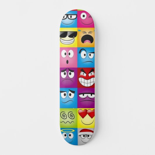 Moods and Emoticons Skateboard (Vorderseite)