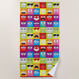 Moods and Emoticons Strandtuch