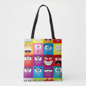 Moods and Emoticons Tasche (Vorderseite)