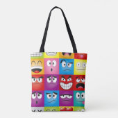 Moods and Emoticons Tasche (Rückseite)