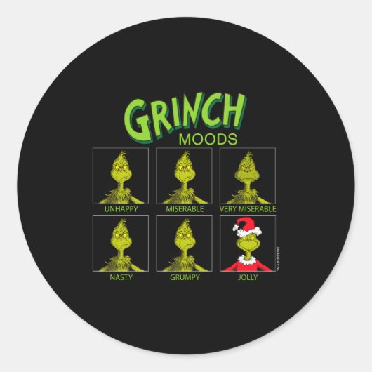 Moods Chart Christmas Edition Runder Aufkleber (Vorderseite)