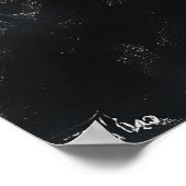 Moody-Abend-Silhouette mit Lamp Post - Kohle Poster (Ecke)