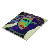 Moody Abstrakt Portrait einer Frau Fliese (Seite)