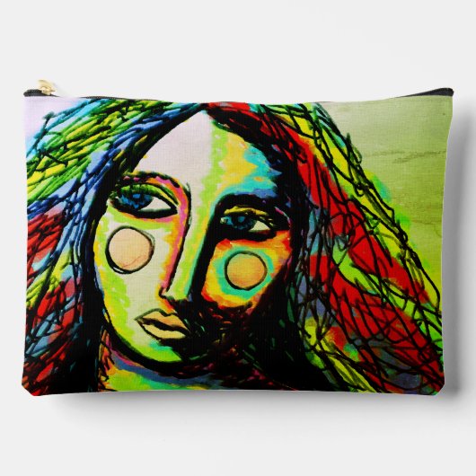 Moody Abstraktes Digitalbild Zubehörtasche (Vorderseite)